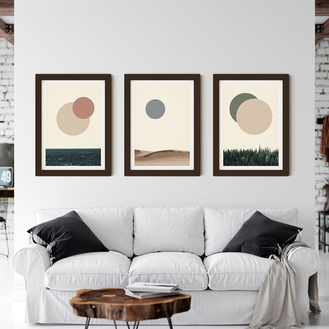 Nature Eclipse Art Prints | Set of 3