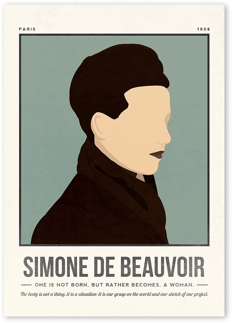 Simone de Beauvoir Art Print