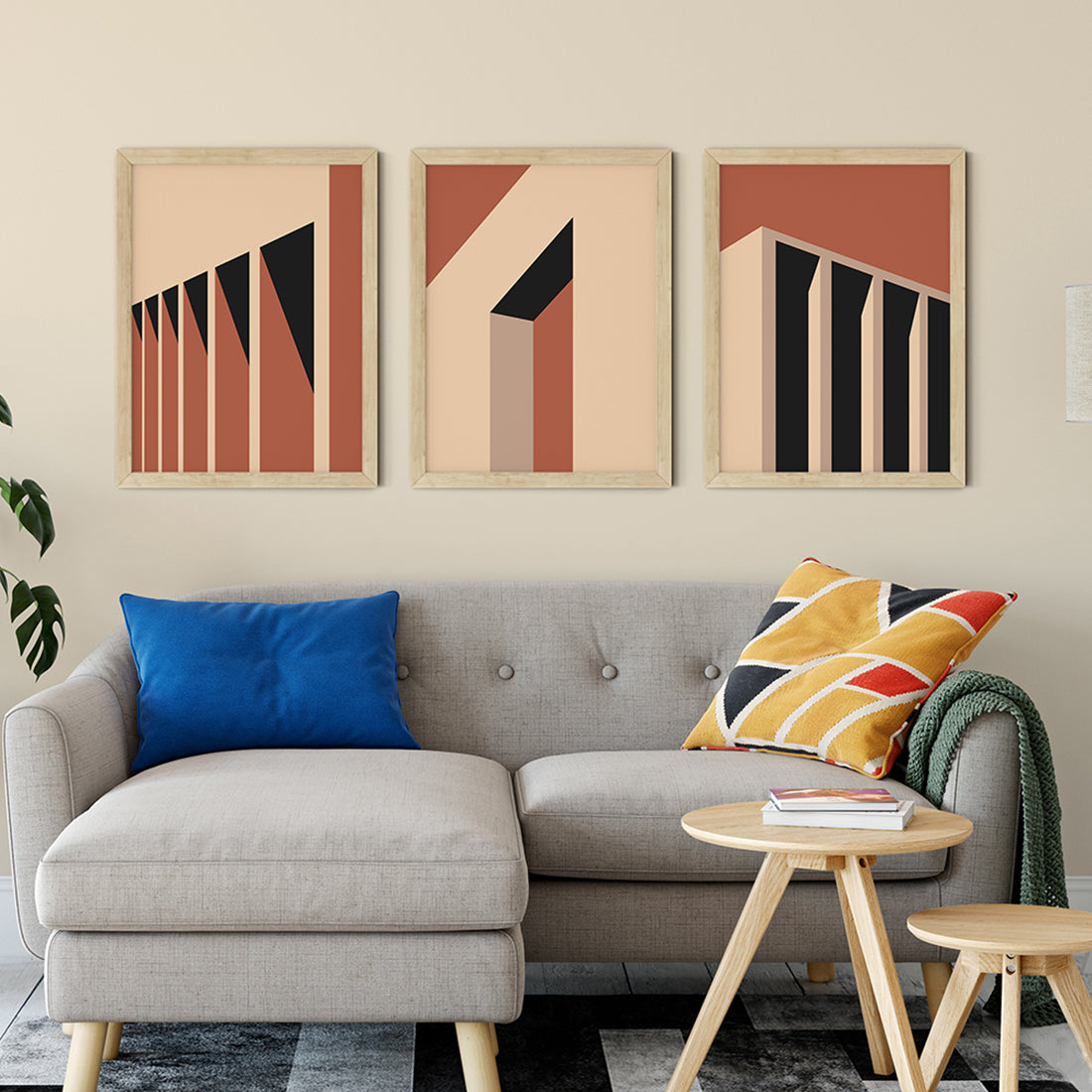 Bauhaus Architecture: Sunset | Set of 3